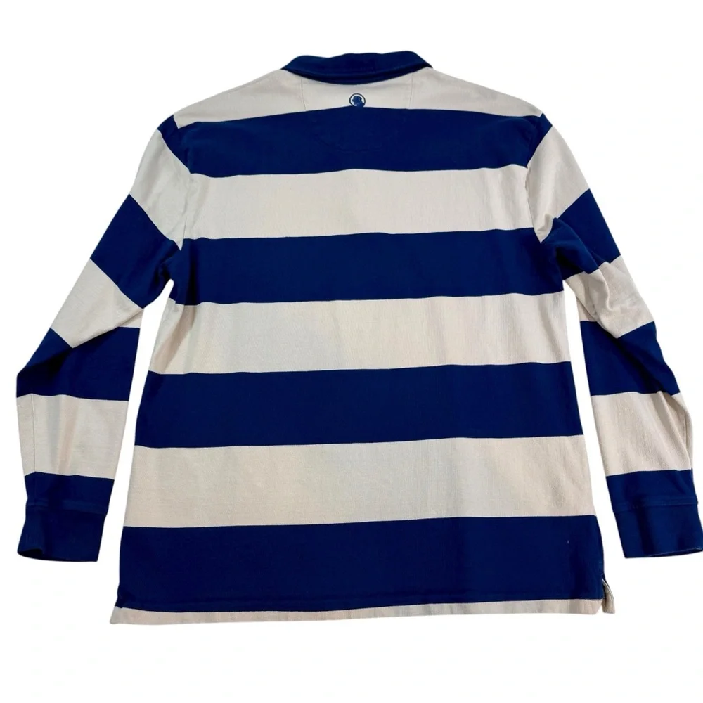 Southern Proper Rugby‎ Shirt Mens XL Tall Navy Tan Long Sleeve Quiet Luxury